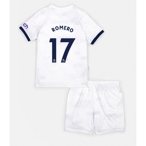Dětský Fotbalový dres Tottenham Hotspur Cristian Romero #17 2023-24 Domácí Krátký Rukáv (+ trenýrky)